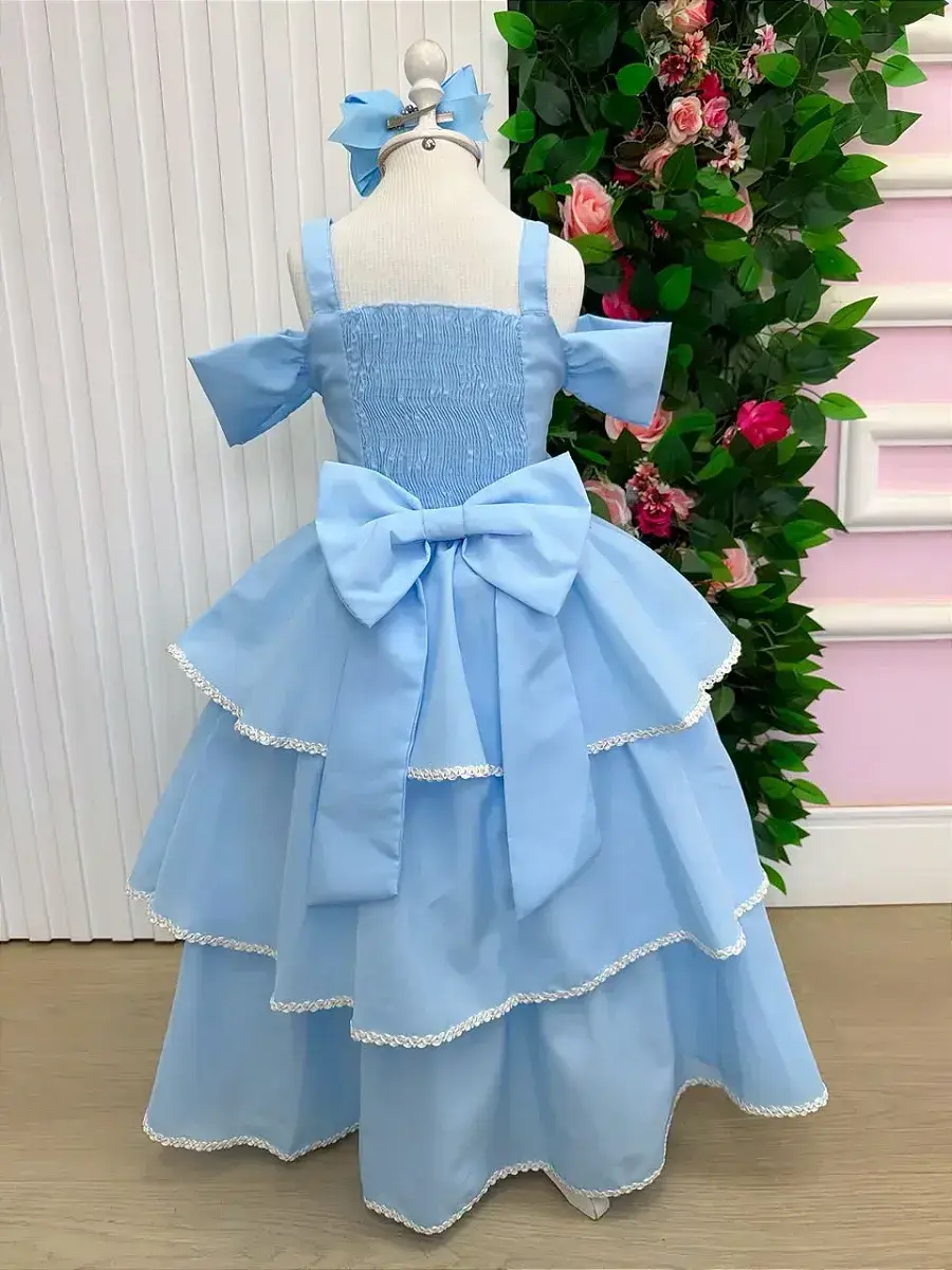 Vestido longo safira azul, foto 7