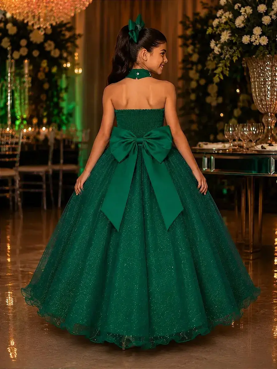 Vestido longo âmbar verde bandeira, foto 3