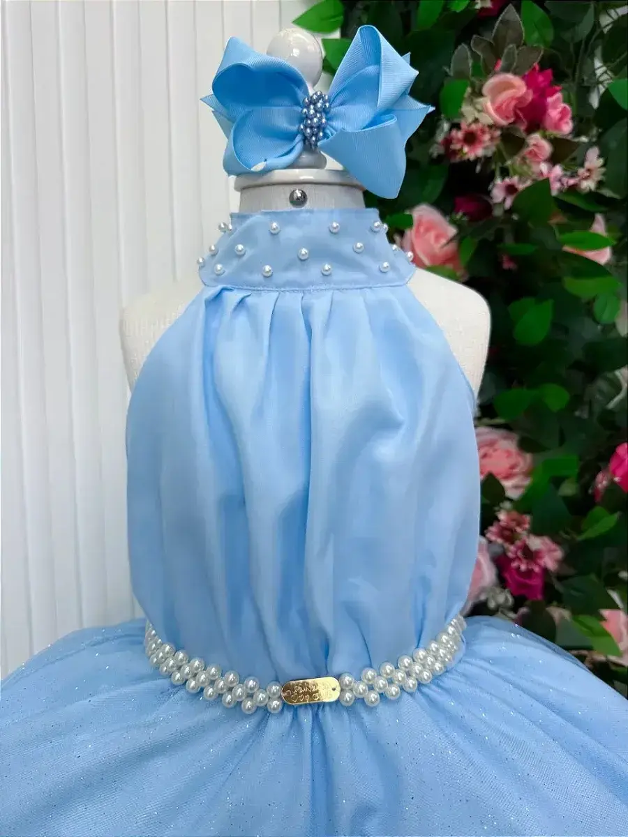 Vestido longo âmbar azul, foto 5
