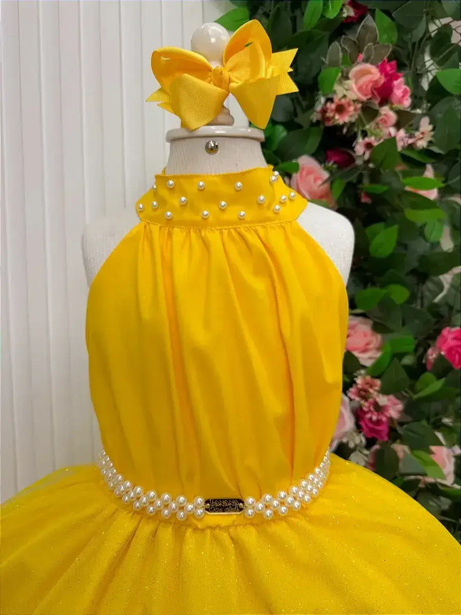 Vestido longo âmbar amarelo, foto 5