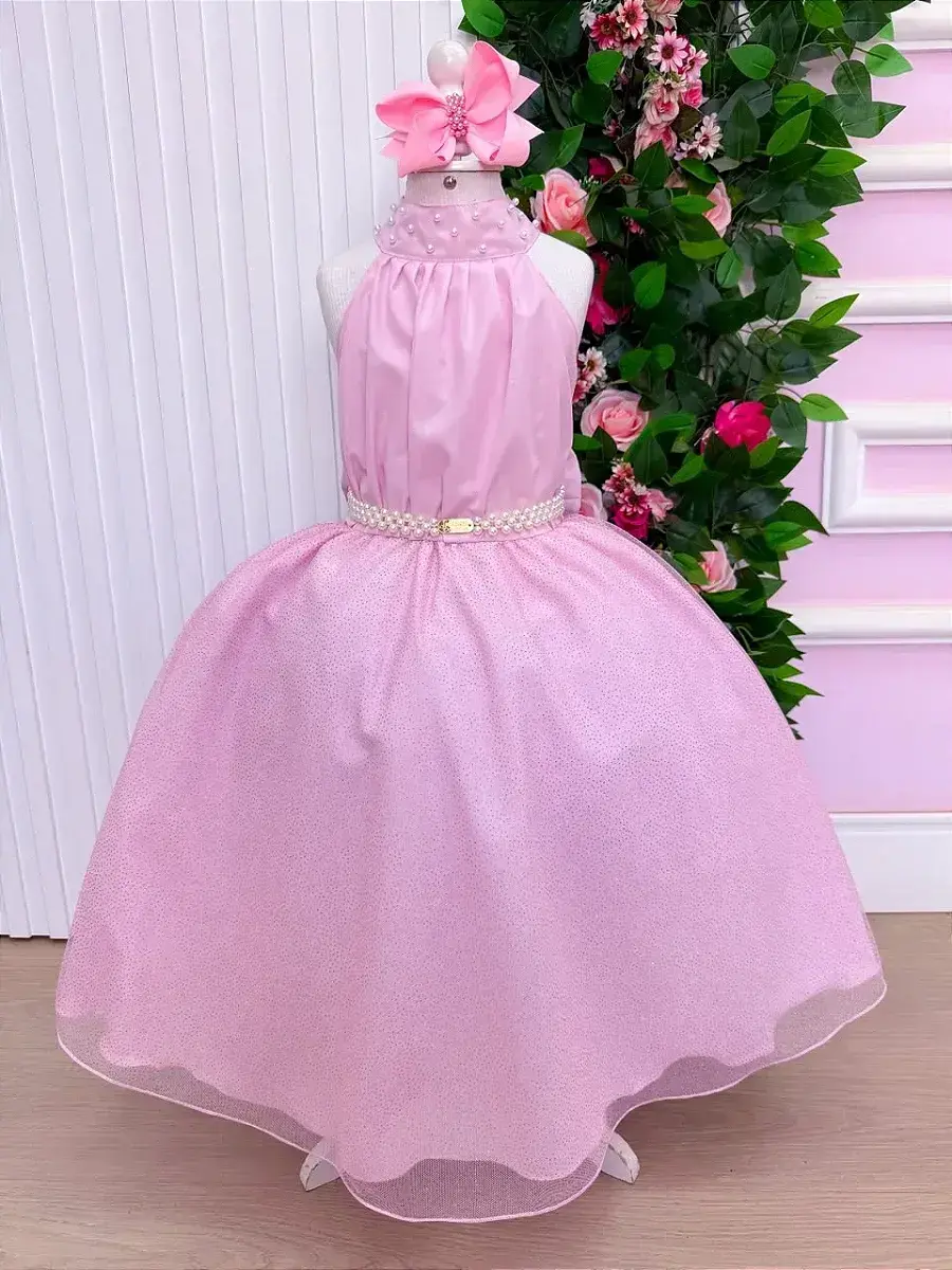 Vestido longo âmbar rosa, foto 4