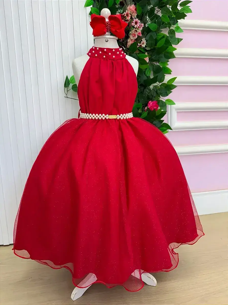 Vestido longo âmbar vermelho, foto 5