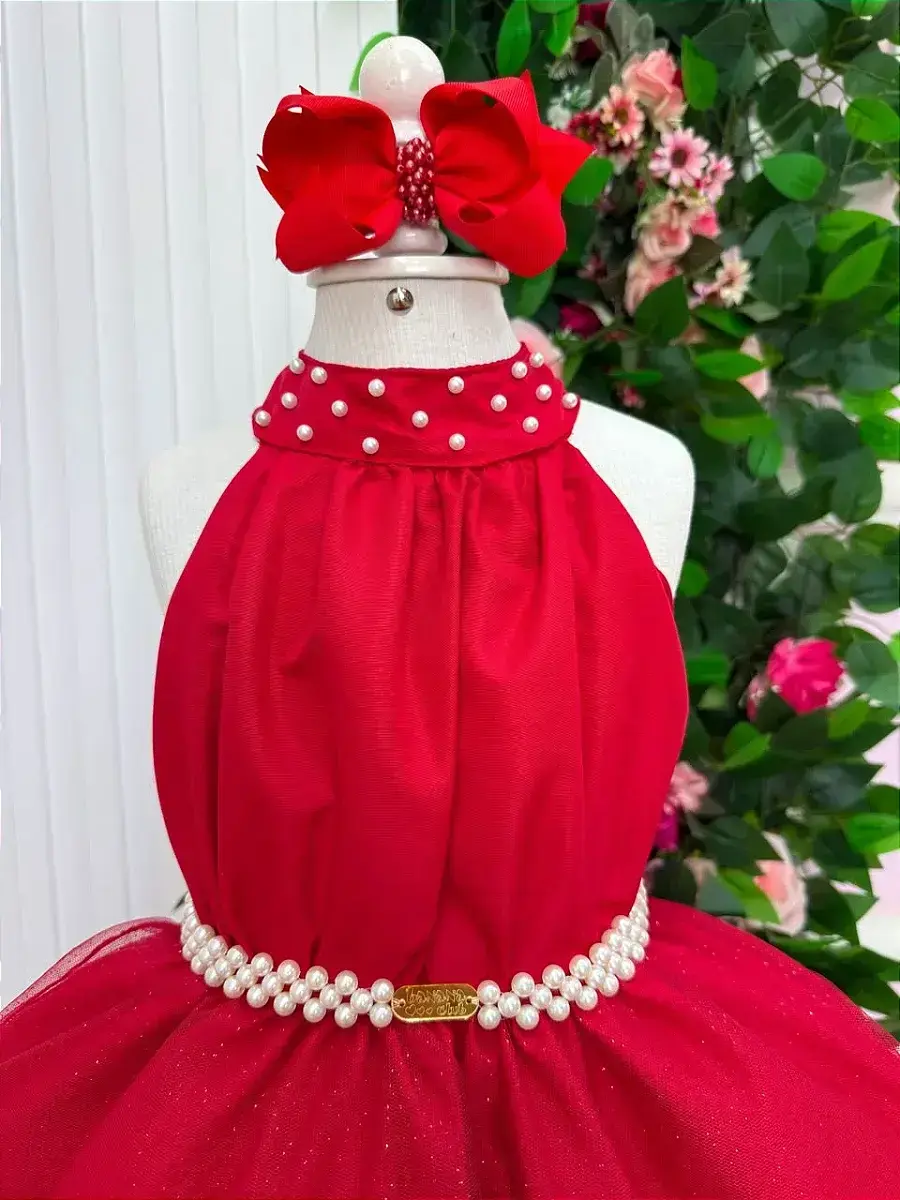 Vestido longo âmbar vermelho, foto 7