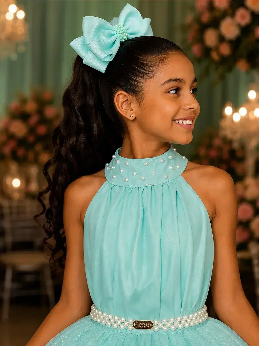 Vestido longo âmbar verde menta, foto 2