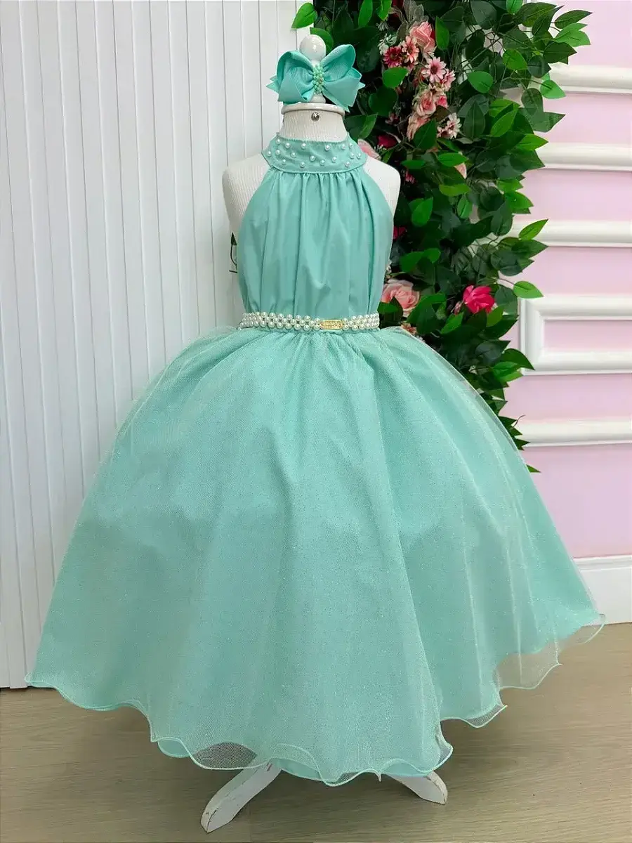 Vestido longo âmbar verde menta, foto 7