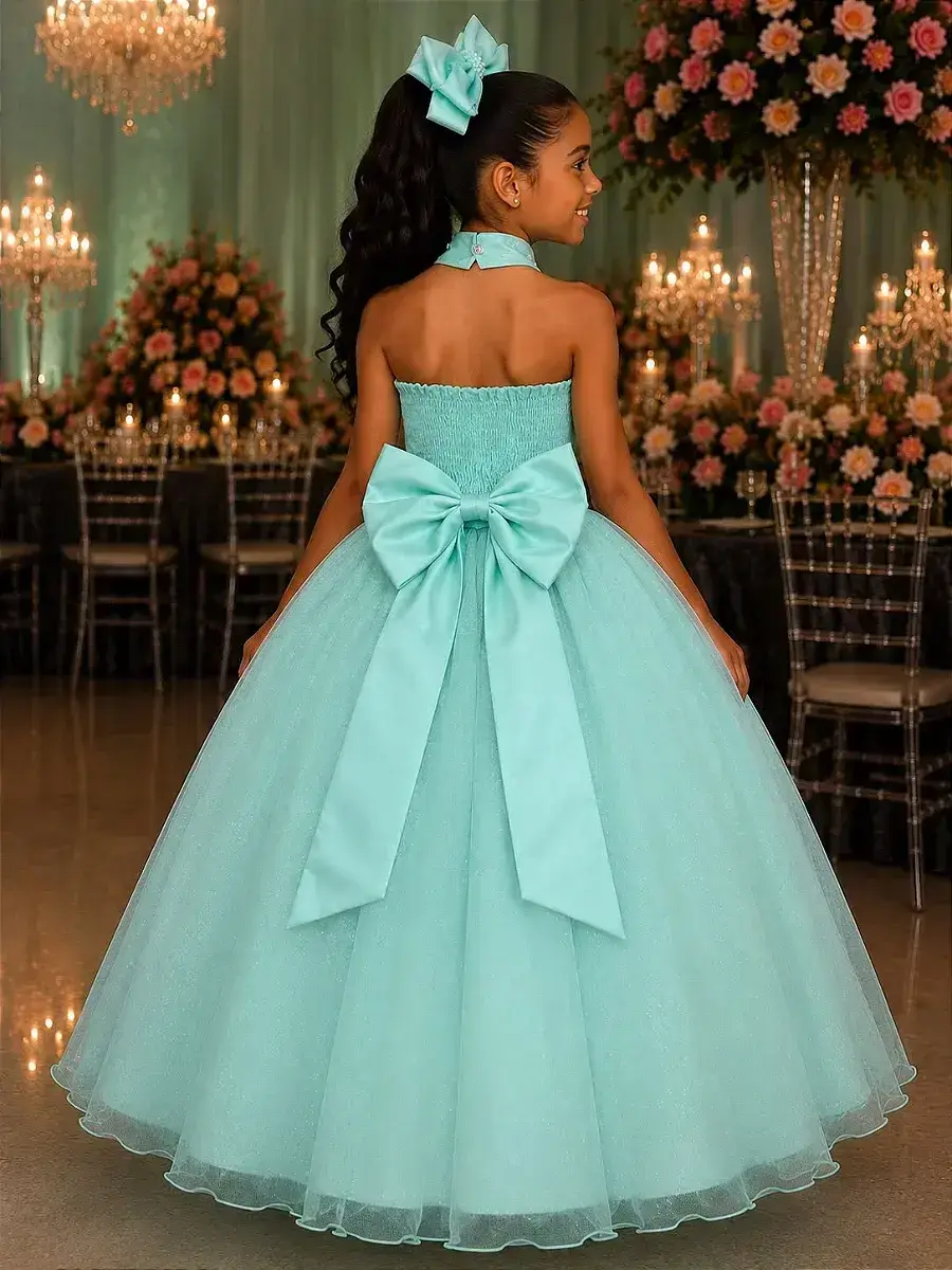Vestido longo âmbar verde menta, foto 3