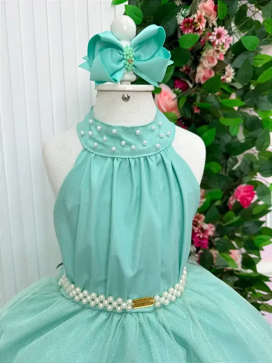 Vestido longo âmbar verde menta, foto 6