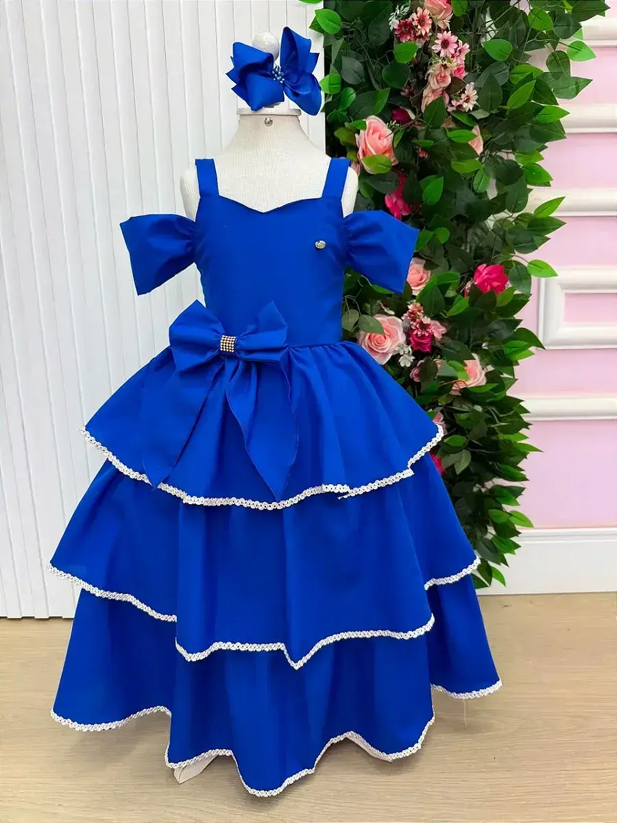 Vestido longo safira azul royal, foto 3