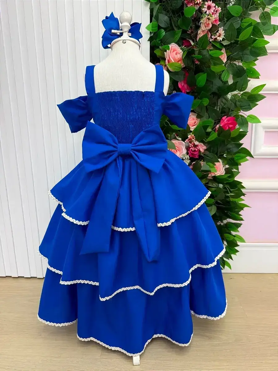 Vestido longo safira azul royal, foto 7