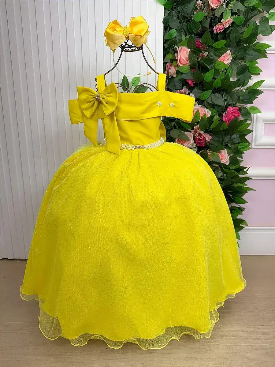 Vestido longo festa amarelo, foto 2