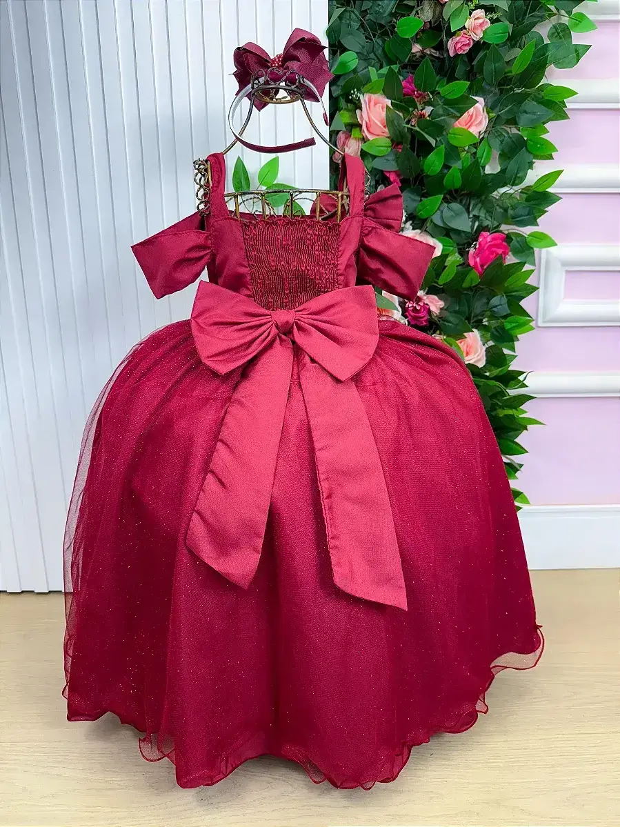 Vestido longo festa marsala, foto 5