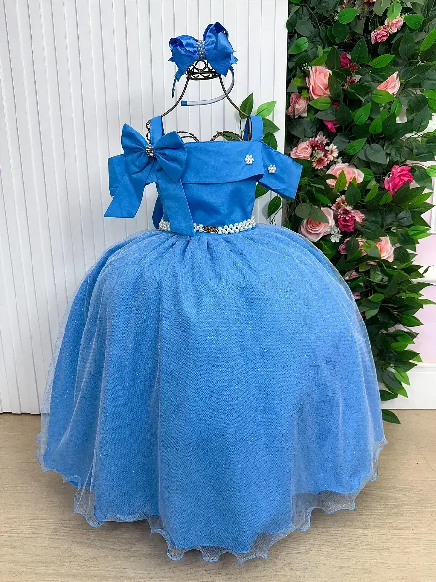 Vestido longo festa azul serenity, foto 2
