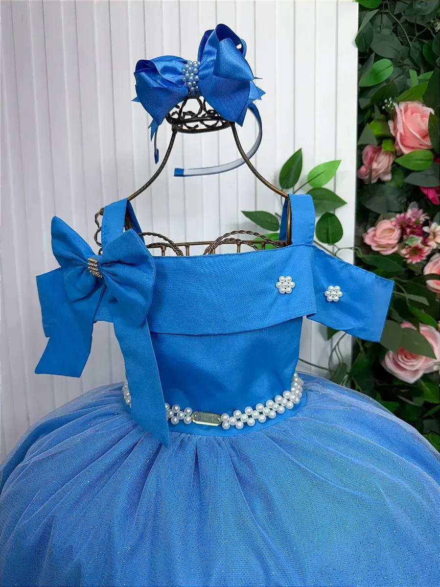 Vestido longo festa azul serenity, foto 5