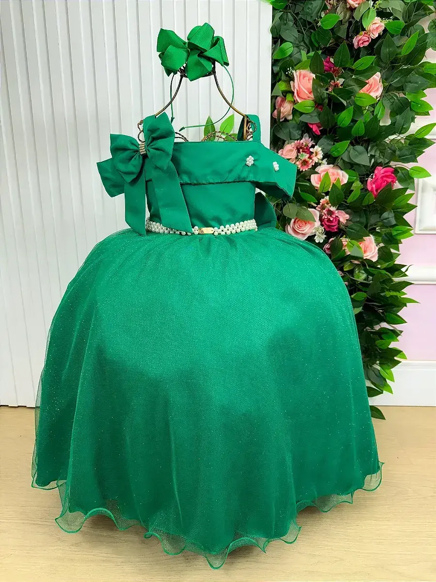 Vestido longo festa verde bandeira, foto 3