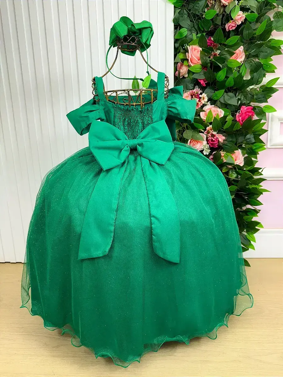 Vestido longo festa verde bandeira, foto 7