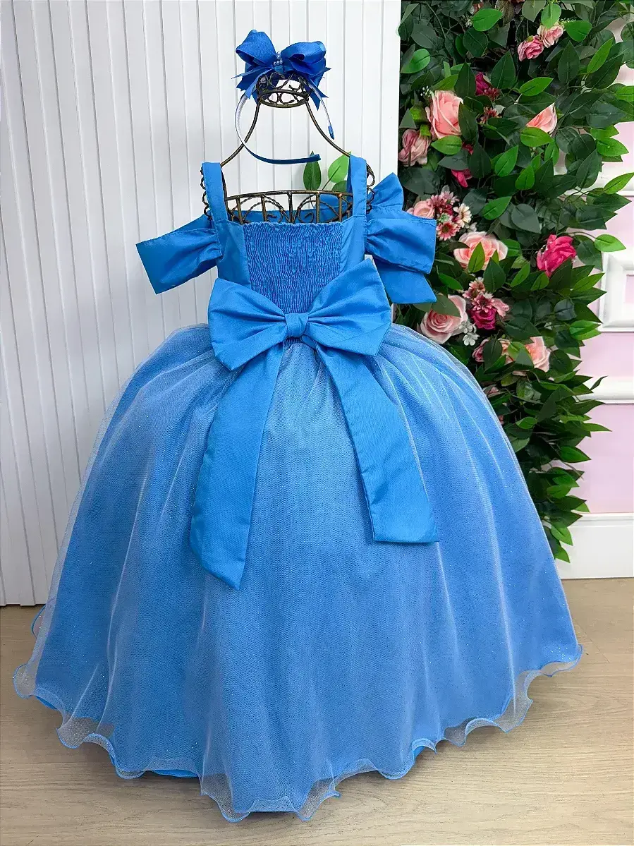 Vestido longo festa azul serenity, foto 6