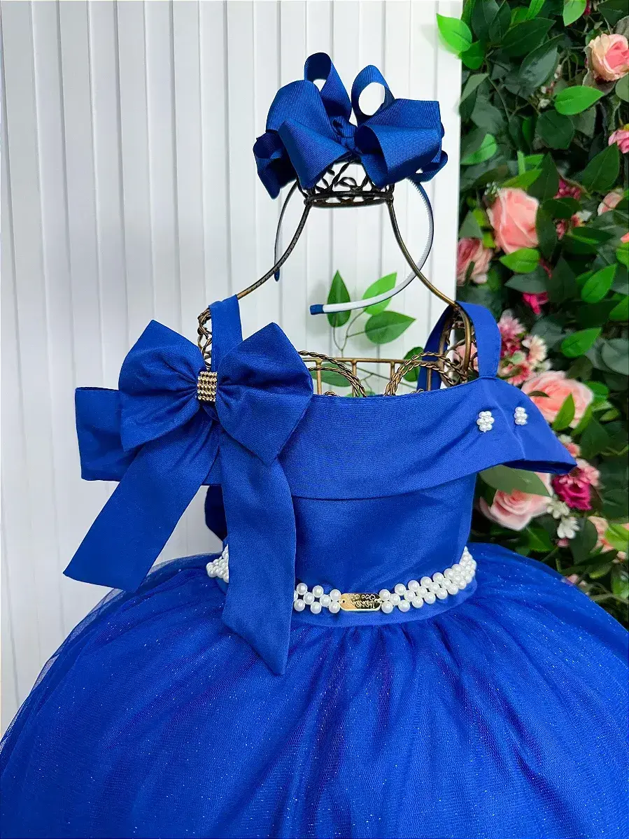 Vestido longo festa azul royal, foto 3
