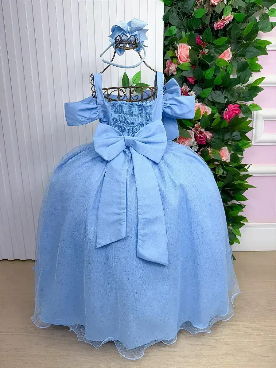 Vestido longo festa azul, foto 6