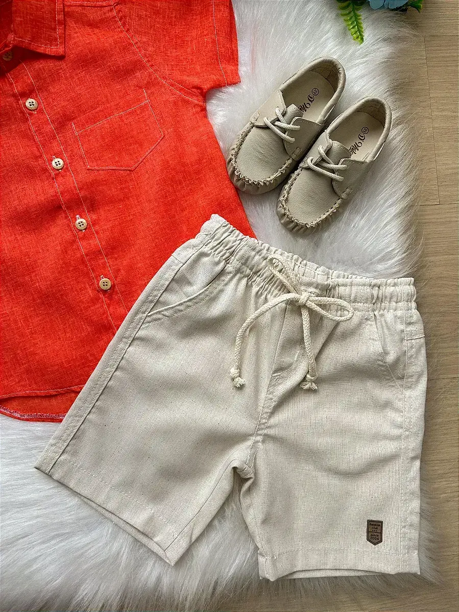 Conjunto lucas shorts camisa laranja, foto 3