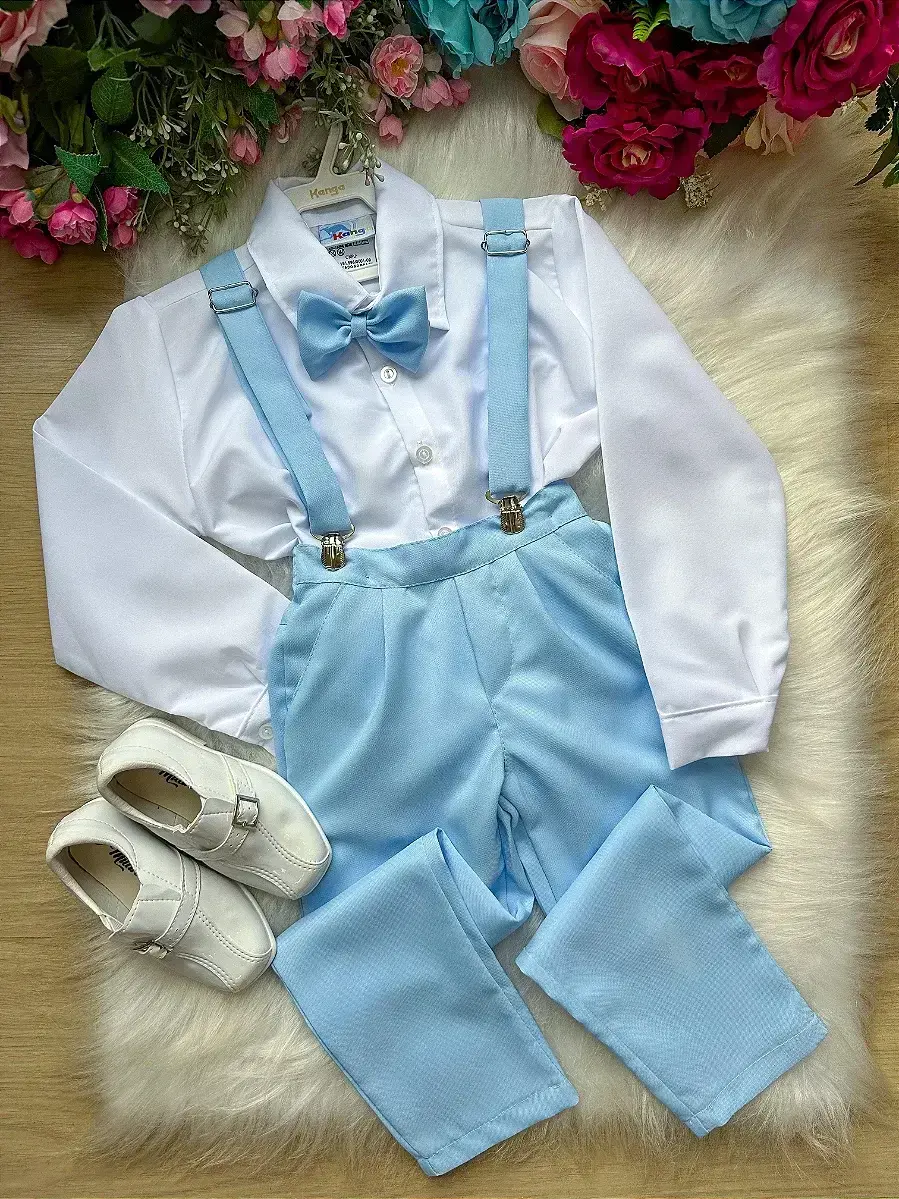 Conjunto social suspensorio azul