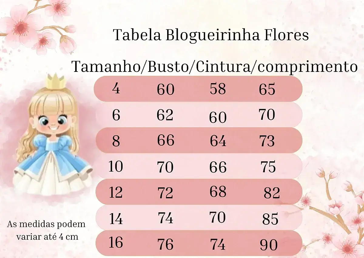 Guia de tamanhos