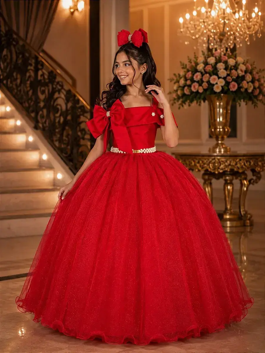 Vestido longo festa vermelho