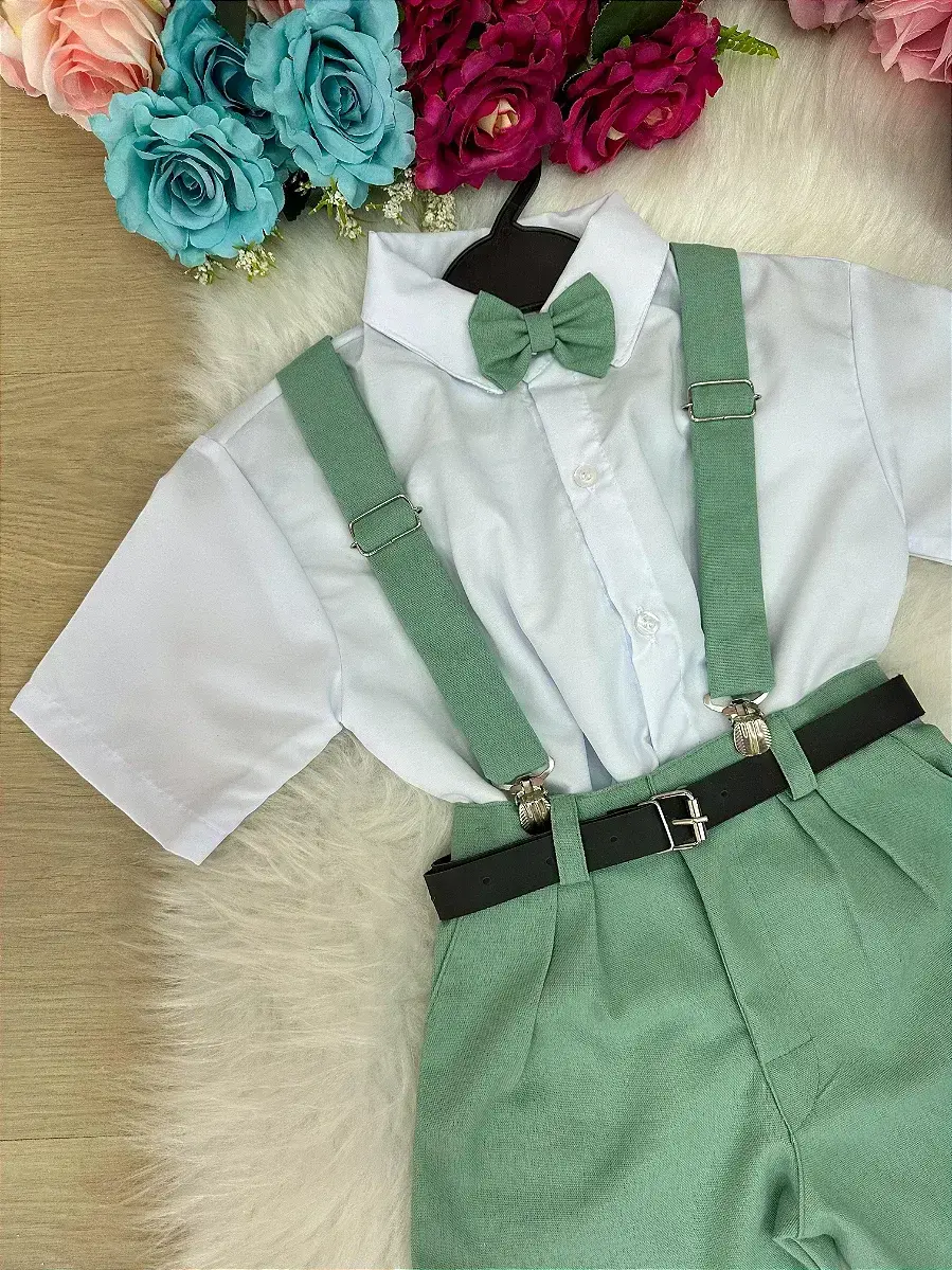 Conjunto suspensorio shorts verde, foto 2
