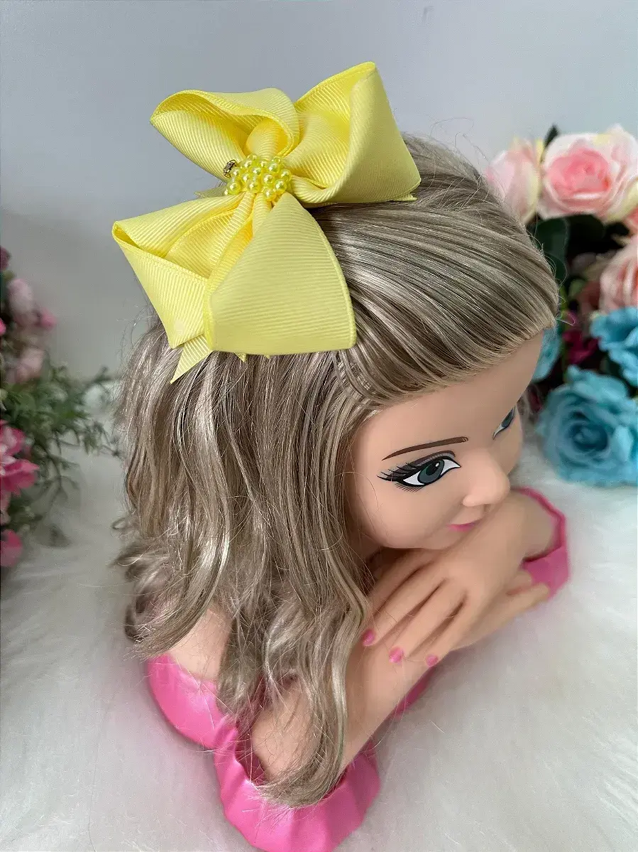 Laço strass maria alice amarelo, foto 2
