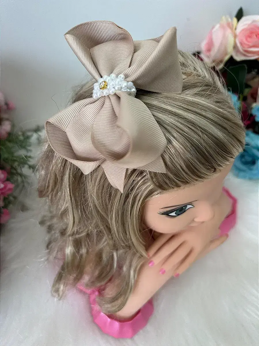 Laço strass maria alice marfim