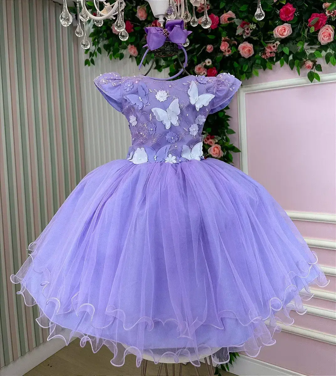 Vestido jardim encantado mel lilás, foto 4