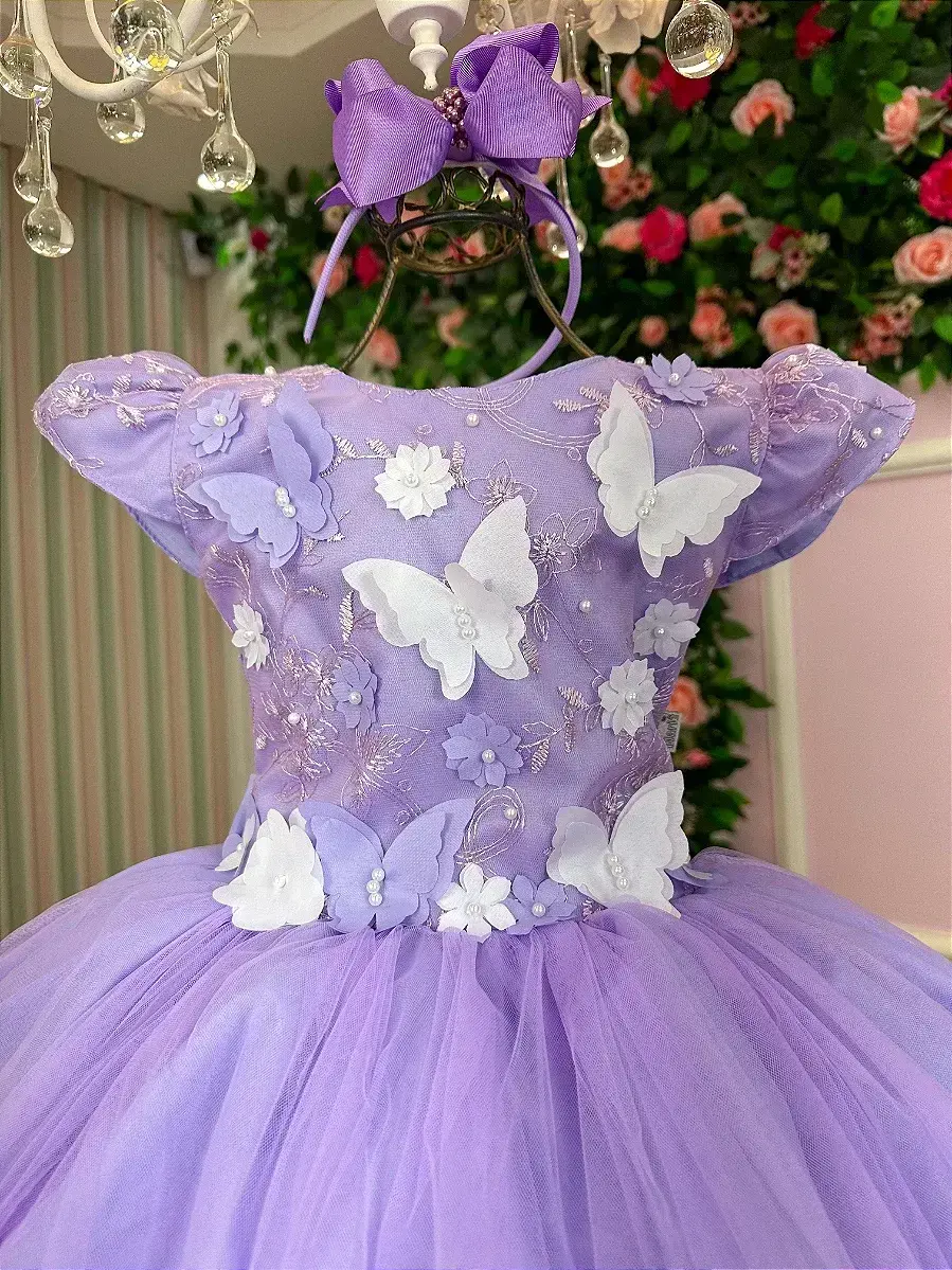 Vestido jardim encantado mel lilás, foto 5