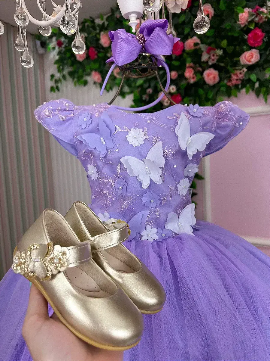 Vestido jardim encantado mel lilás, foto 6