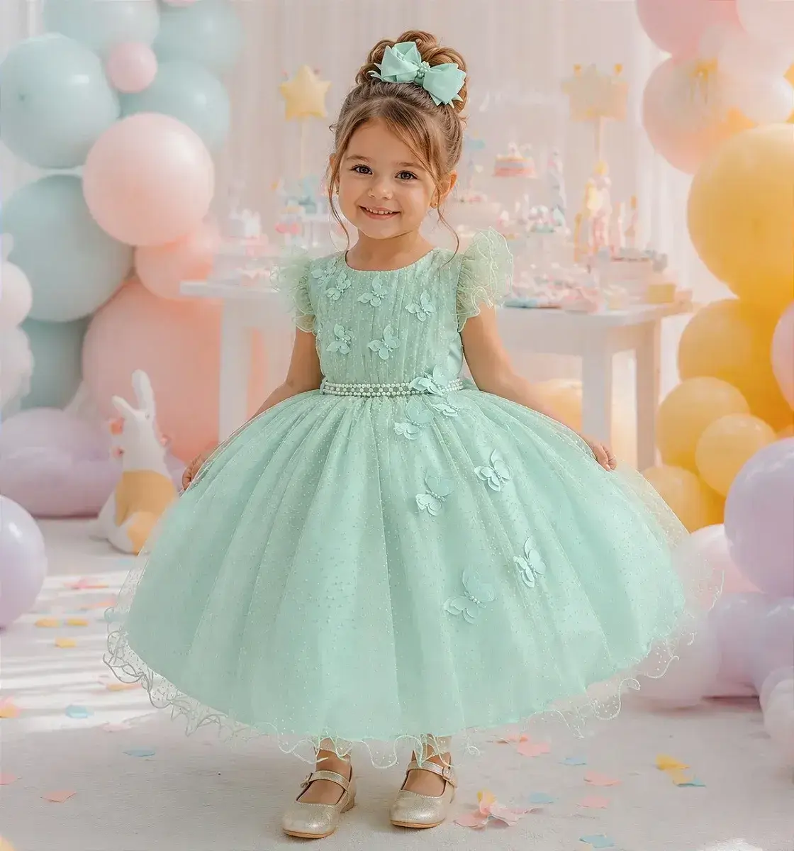 Vestido maju verde menta