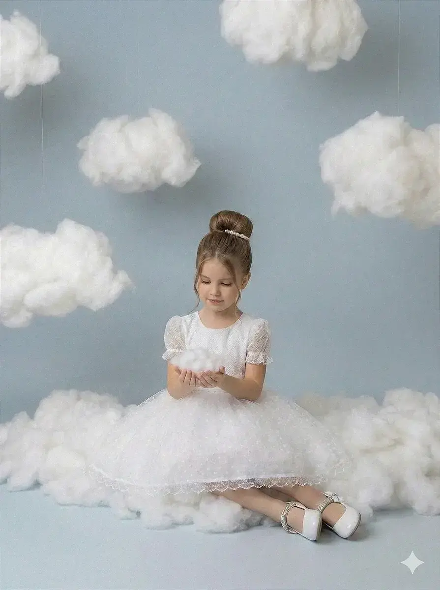 Vestido branco bolinhas, foto 4
