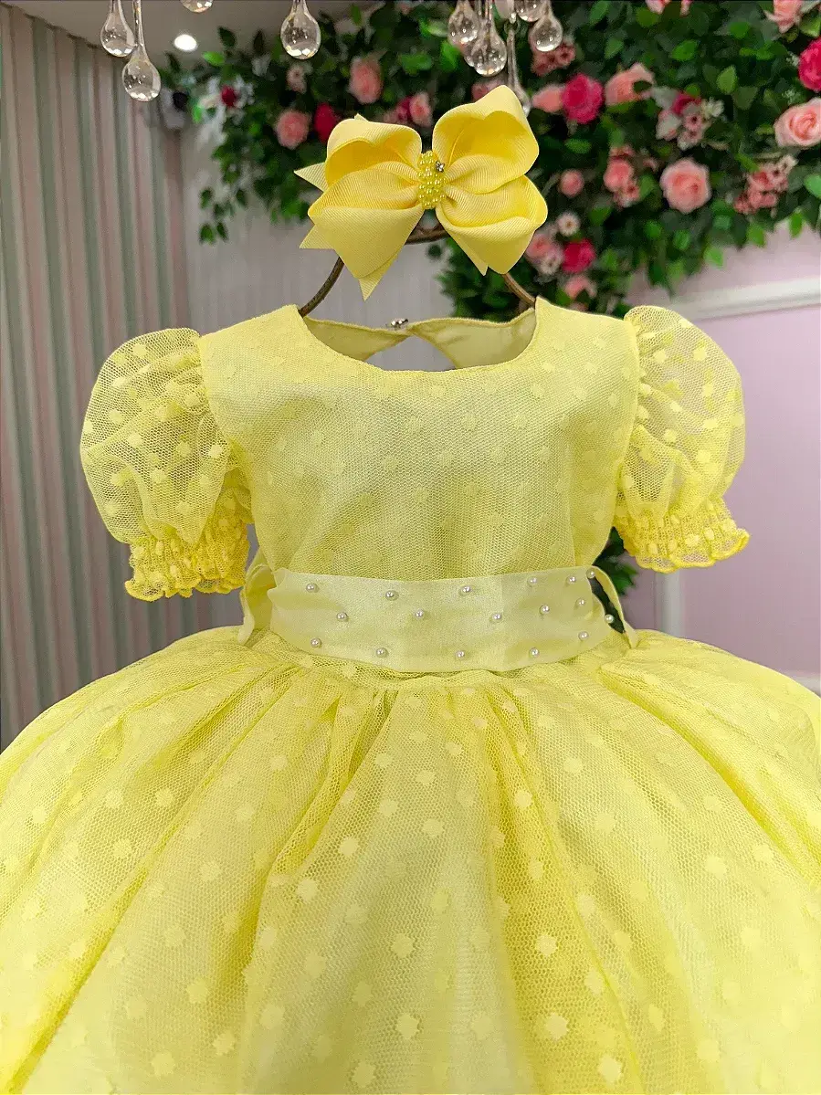 Vestido amarelo bolinhas, foto 5
