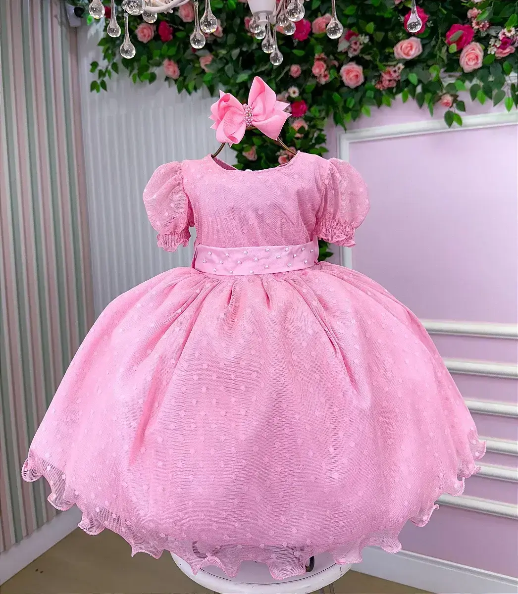 Vestido rosa bolinhas, foto 4
