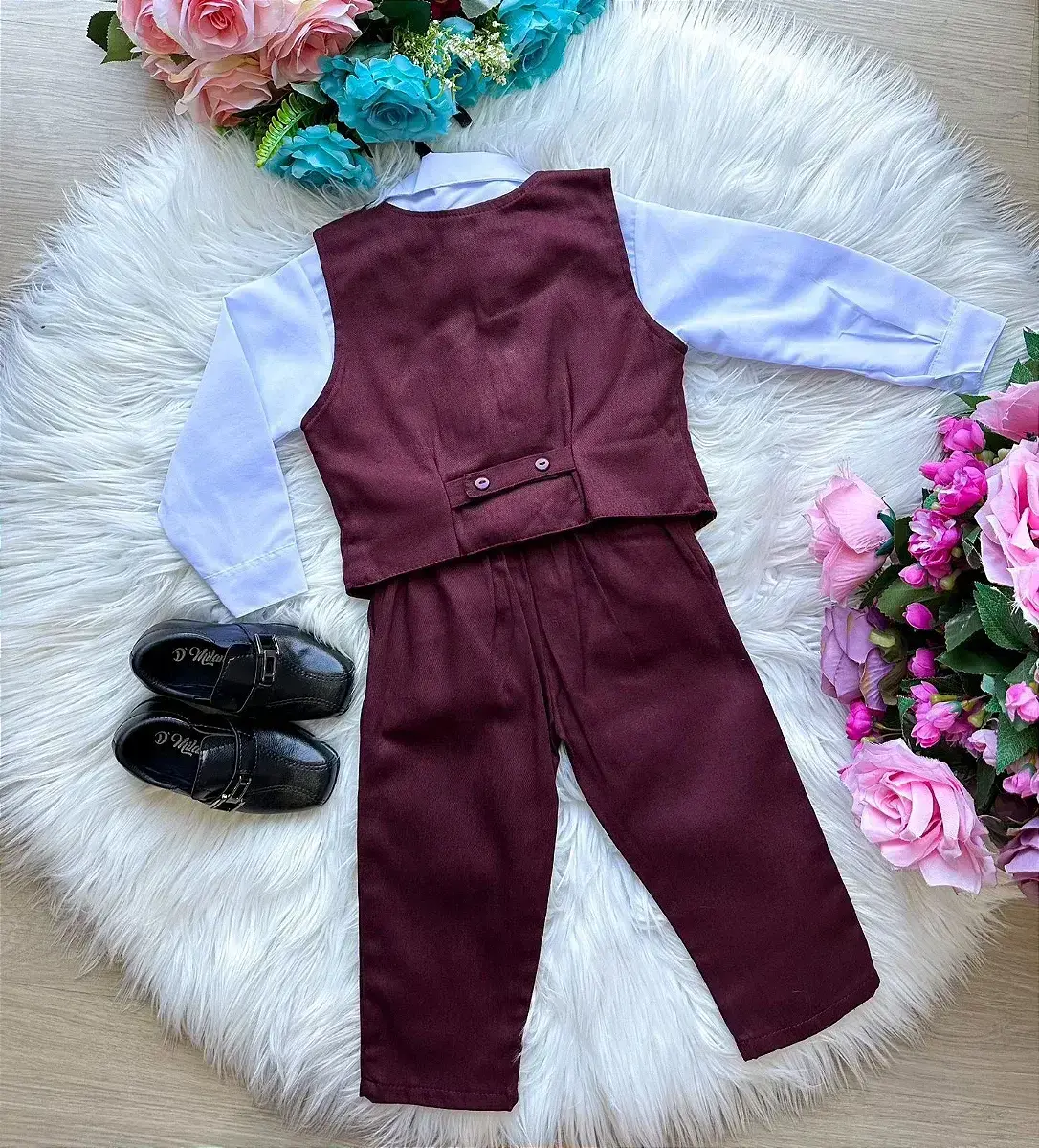 Conjunto social leonardo colete marsala, foto 7