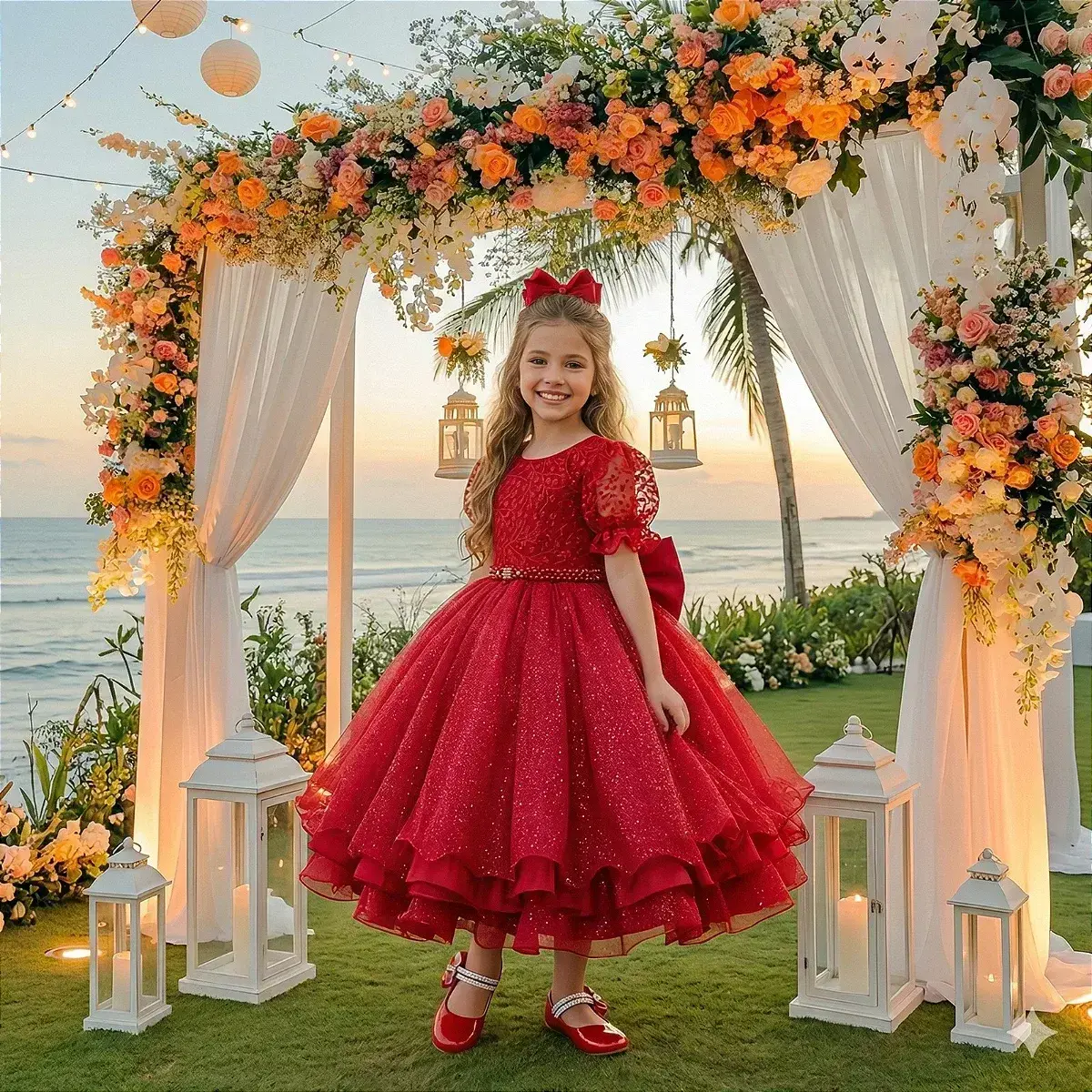 Vestido laize vermelho