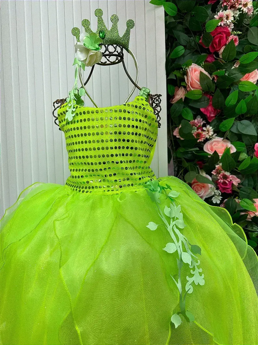 Fantasia longa princesa verde, foto 4