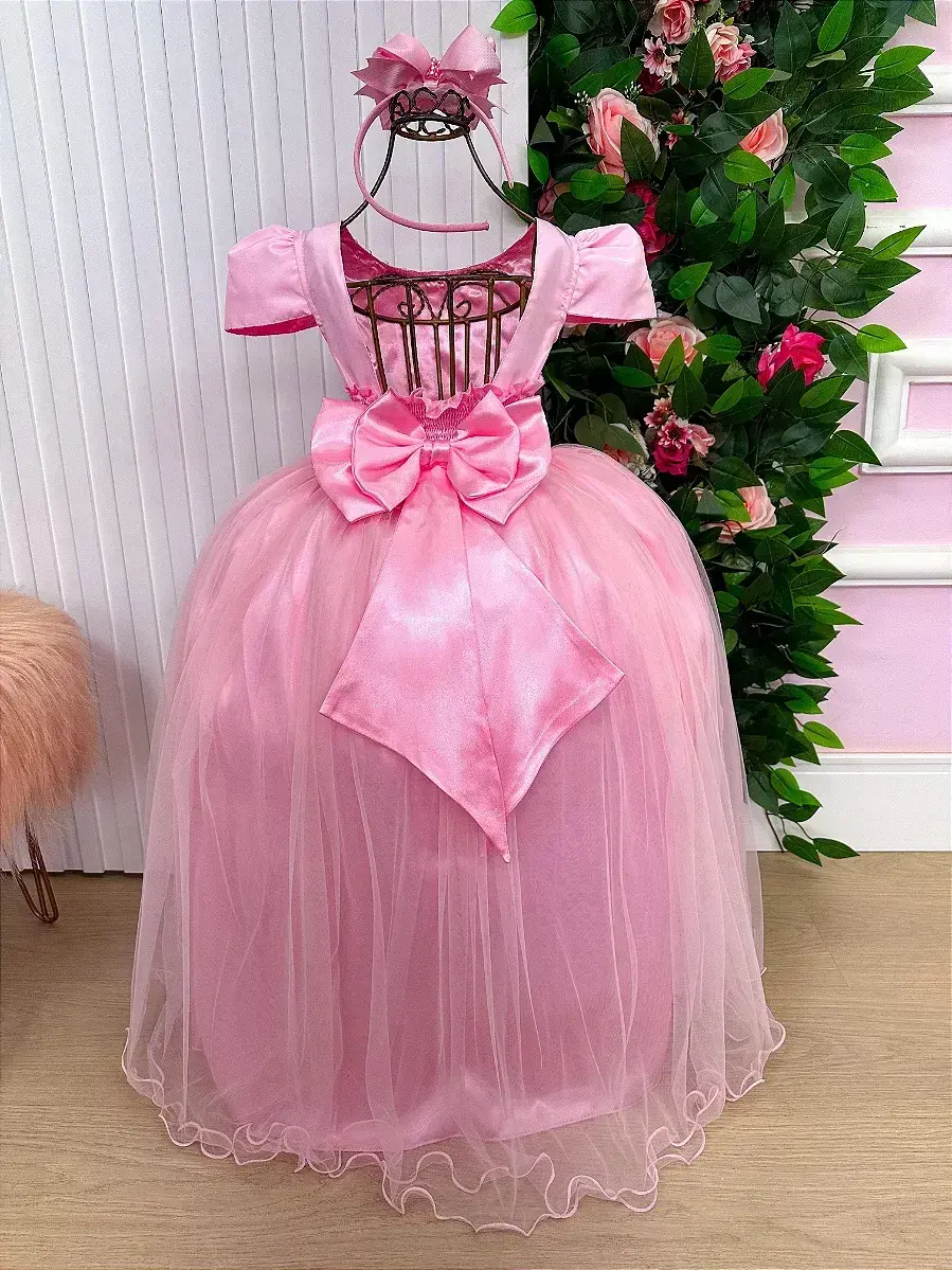 Vestido longo rosa, foto 4