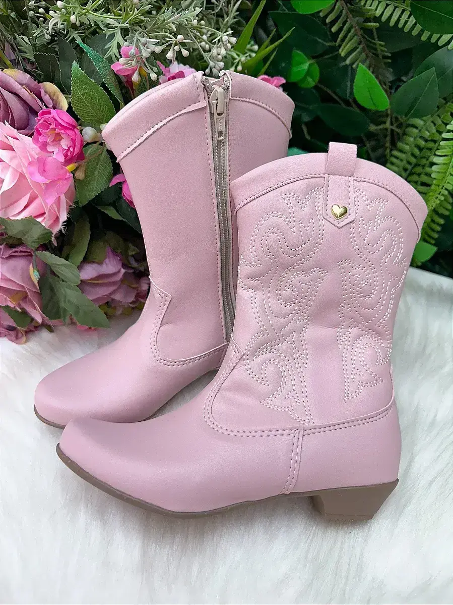 Bota coturno Boiadeira texana maria rosa
