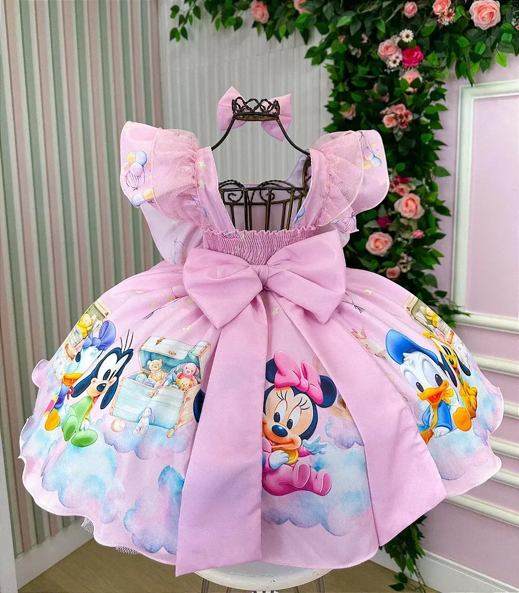 Vestido festa turma mickey mouse baby disney, foto 4