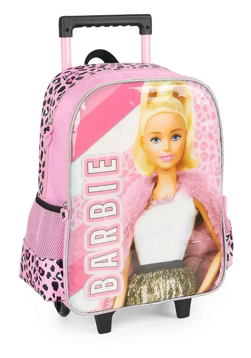 Kit mochila rodinhas lancheira Barbie boneca, foto 2