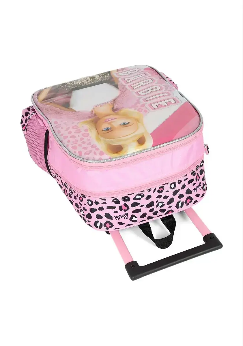 Kit mochila rodinhas lancheira Barbie boneca, foto 4