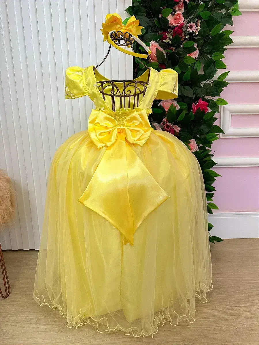 Vestido longo jaqueline amarelo, foto 3