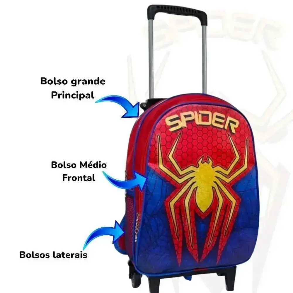 Mochila rodinhas homem aranha, foto 3