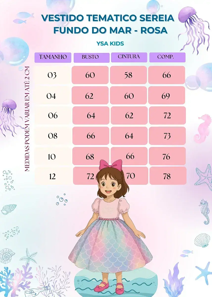 Guia de tamanhos