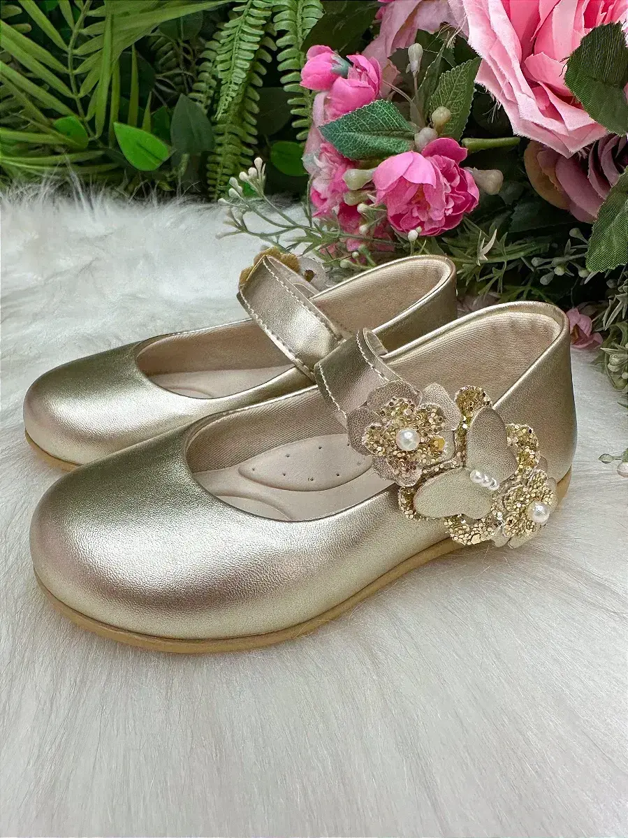 Sapatilha lili dourado