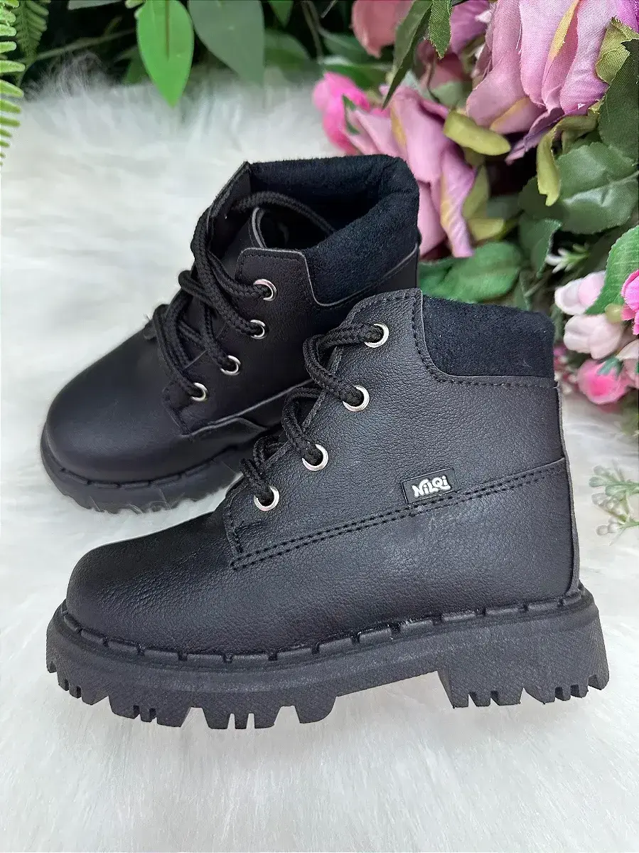 Bota coturno masculina nilqi preto, foto 4