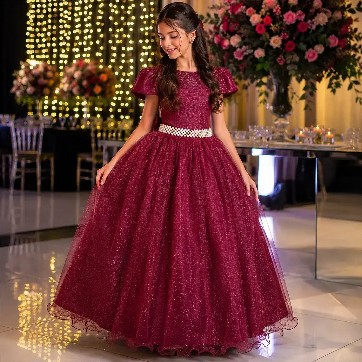 Vestido longo heloisa marsala